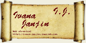 Ivana Janjin vizit kartica